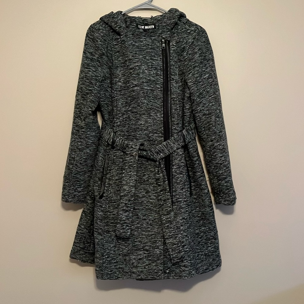 Hooded, dressy winter coat